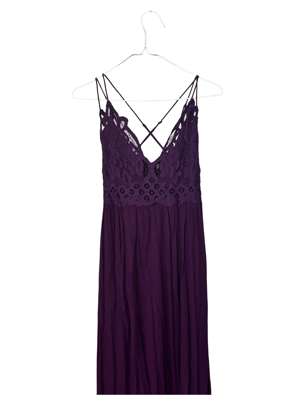 Free People One Adella Maxi Slip Dress Purple Plum - Picture 3 of 6